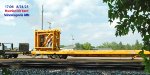 Scorpion unfolds to unload/load track gang machines and trucks